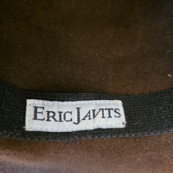 Eric Javits Women's Brown Velour Felt Fedora Hat Packable - Picture 5 of 8